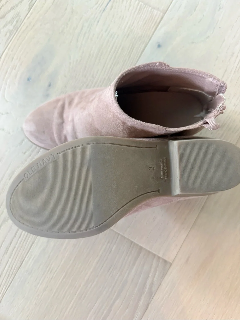 Old Navy Dusty Pink Kids Suede Ankle Boots